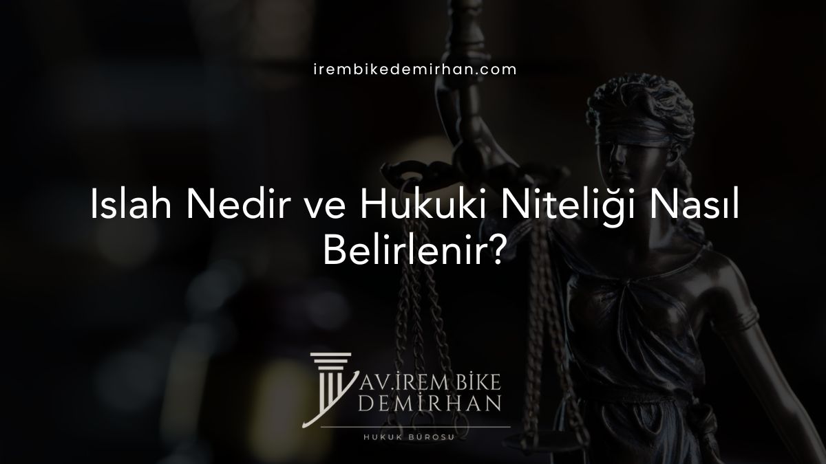 Islah Nedir ve Hukuki Niteliği Nasıl Belirlenir?