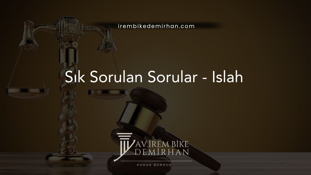 Sık Sorulan Sorular - Islah
