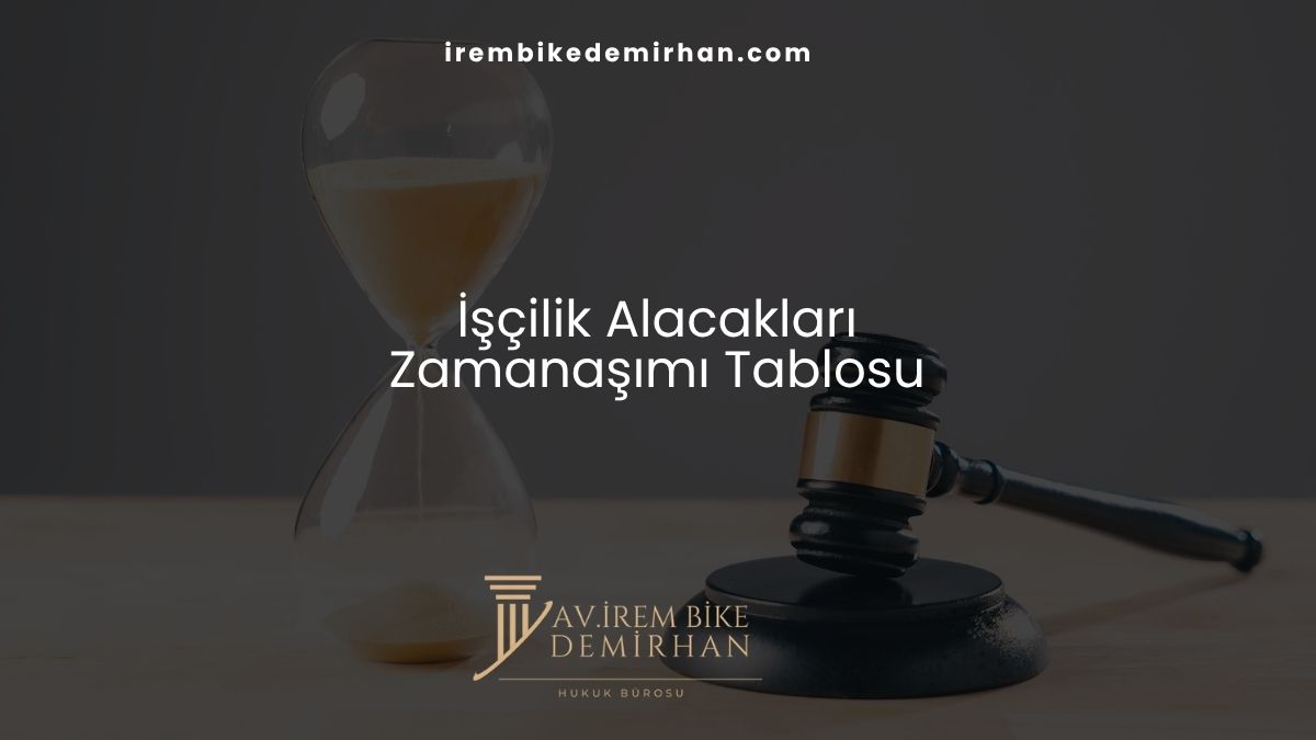 İşçilik Alacakları Zamanaşımı Tablosu